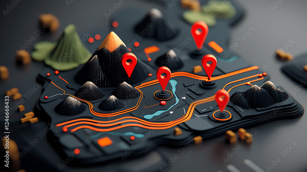 Poster exploring geographical data visualization techniques insights into mapping innovations digital envir