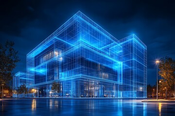 3d Hologram of a luxury home 
