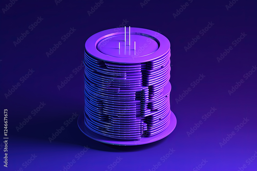 Poster 3D business graph with organized bars and information blocks. Abstract infographic element. Business growth and development to success concepts