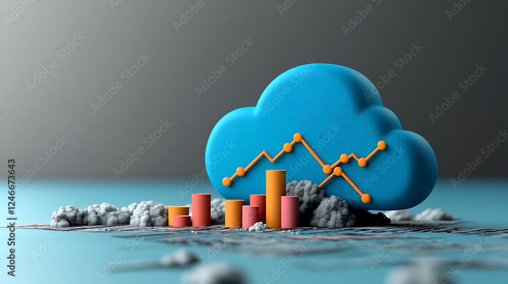 Poster data visualization trends digital cloud environment infographic content modern design abstract viewp