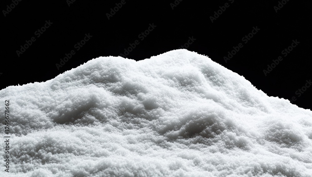Poster snowdrift forming undulating shape on black background