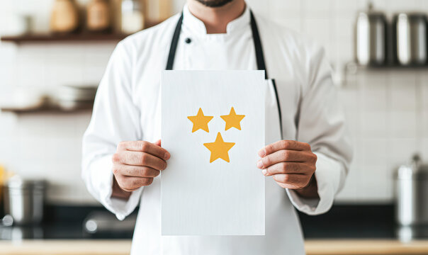 Chef's three-star kitchen capturing culinary excellence in close-ups