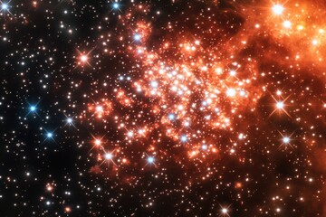 Fototapeta premium Stunning view of a nebula filled with bright stars and cosmic dust in the universe