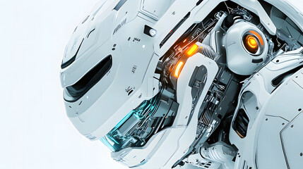 Fototapeta premium Intricate Futuristic Robot Head Design