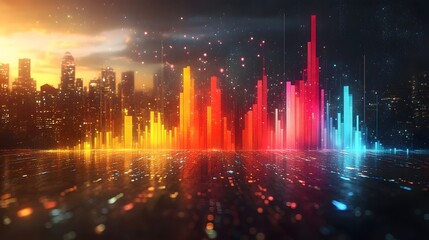 Modern abstract business success vector, financial trends and growth concept