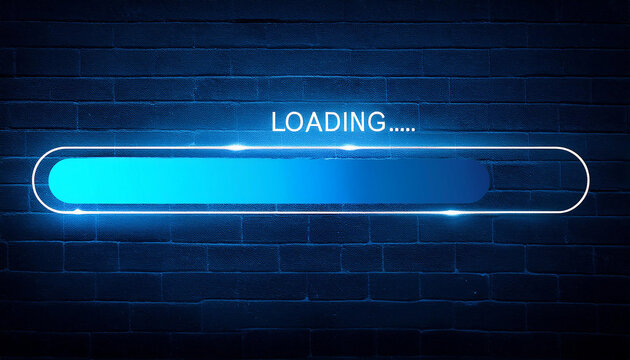 Blue Neon Loading Screen
