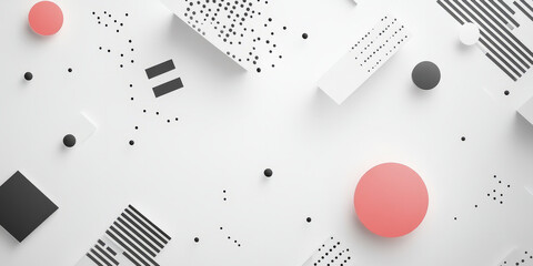 A minimalist white background with abstract, soft geometric patterns scattered in subtle arrangements. This design creates a modern, futuristic effect thatвАЩs perfect for tech-related designs,