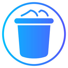 trash gradient icon