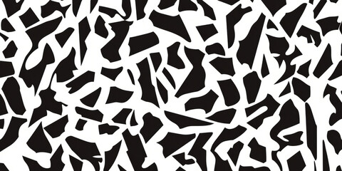 A sharp black and white background with fragmented patterns that create a jagged, chaotic effect. Perfect for edgy fashion visuals, music artwork, or rebellious branding projects.