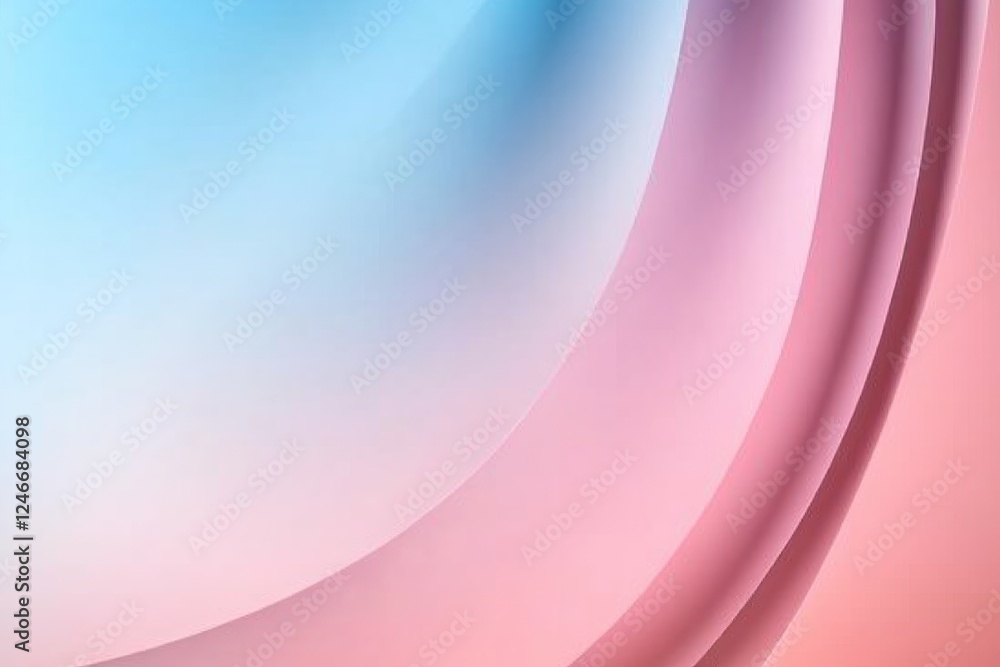 Poster abstract geometric background showcases pastel-colored triangles in soft pink and blue tones, provid