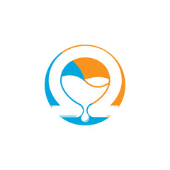 omega symbol icon illustration design