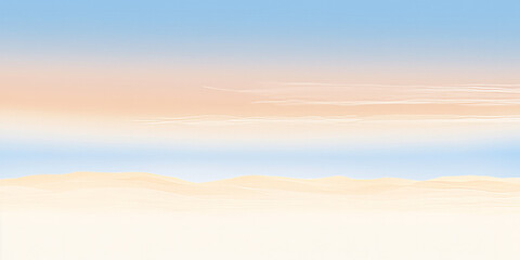 Fototapeta premium A light watercolor gradient background featuring soft peach, sky blue, and creamy white, creating a delicate and calming atmosphere.