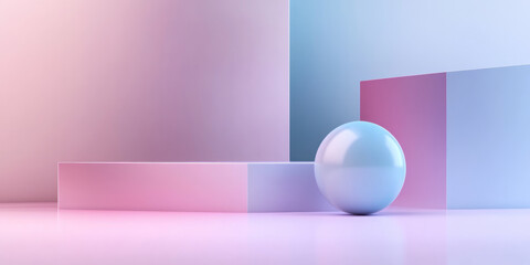 A minimalist, yet colorful abstract background featuring soft gradients in pink, lavender, and sky blue. This smooth, tranquil design is perfect for relaxing digital content, wellness websites, or