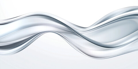 Naklejka premium Abstract liquid metal background with smooth flowing silver waves, futuristic and dynamic.