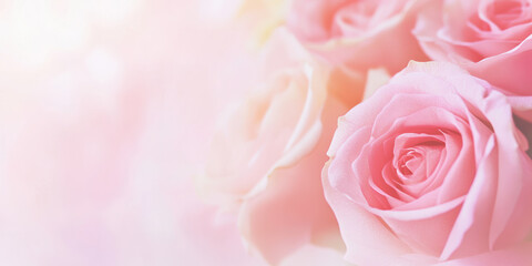 Naklejka premium A soft gradient pink background transitioning from a delicate blush pink at the top to a deeper rose at the bottom, creating a serene, romantic atmosphere. Ideal for wedding invitations, fashion