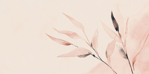 A soft pink background with subtle watercolor brushstrokes, creating an elegant, fluid effect. The design is perfect for minimalist branding, artistic projects, or creative portfolios.