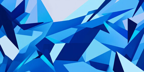 Fototapeta premium A striking abstract blue background featuring dynamic, jagged lines and angular shapes, creating a high-energy, bold visual. Ideal for modern art projects, digital marketing visuals, or tech-based
