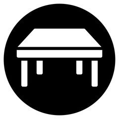 desk glyph icon
