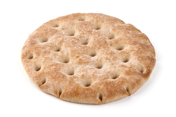 Bread, close-up, isolated on a white background.