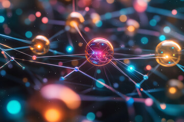 Colorful Abstract Quantum Particles in Teleportation Process  