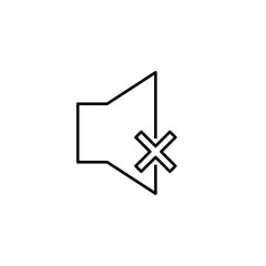 Obraz premium mute sound media player icon
