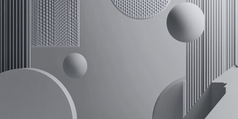 A smooth grey background with a series of small, abstract shapes forming a honeycomb pattern. The geometric precision gives it a clean, modern feel, making it perfect for tech branding or cutting-edge