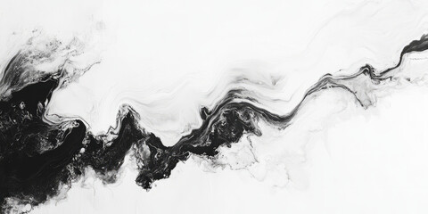 Obraz premium A soft black and white background with delicate, abstract waves flowing across the canvas, evoking a serene and calming atmosphere. Perfect for wellness, beauty branding, or peaceful digital designs.