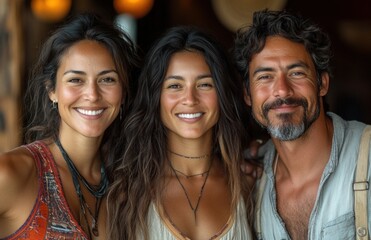 Fototapeta premium Diverse Friends Taking Candid Selfie Outdoors on Wooden Background - Happy Multicultural Lifestyle Gathering with Joyful Expressions