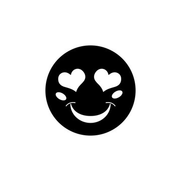 Smile Icon in trendy flat style isolated on white background. Smile Emoji Icon. emjoy face with black color and background removed. 
