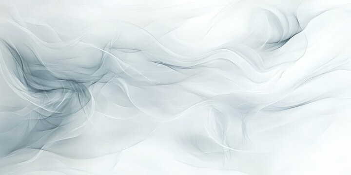 A delicate white abstract background featuring organic, flowing lines that seem to emerge and fade like waves. This fluid design evokes movement and freedom, ideal for creative marketing materials,