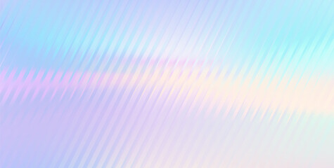 Vector Blurred holographic gradient background. Ribbed glass texture.