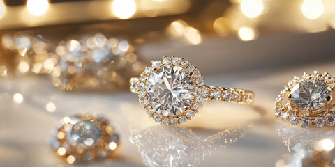 A vintage-inspired diamond surface with intricate cuts, catching soft light in a beautiful, sparkling display. The timeless, classic style of the design makes it perfect for upscale wedding