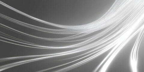 A grey gradient background with thin, glowing neon lines cutting through the design, creating a futuristic, high-tech effect. Ideal for technology branding, modern digital art, or cutting-edge visual