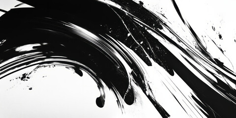 A bold black and white background with dynamic, sweeping lines that evoke a sense of energy and motion. Ideal for music visuals, event promotions, or action-themed designs.