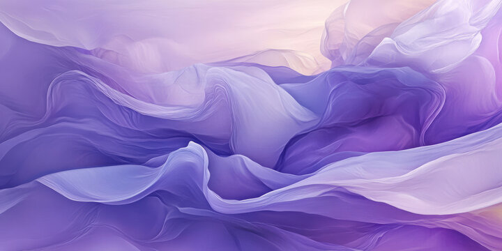 A surreal lilac abstract background with wavy, melting shapes and dreamy purple gradients, evoking a sense of fluid movement and creative expression.