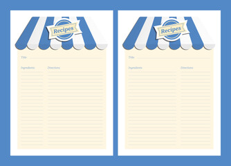 Cute bakery recipe cards