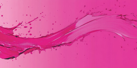 Naklejka premium A vibrant pink background with bold, abstract splashes of fuchsia and magenta, creating a dynamic, energetic effect. Perfect for contemporary art, creative advertising, or bold branding projects.