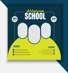 school admission social media  post-design template 