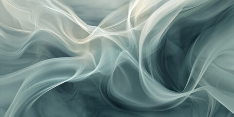 Obraz premium A soft grey background with abstract swirling lines and waves that give the design a smooth, flowing quality. Perfect for nature-inspired designs, wellness projects, or minimalist artwork.