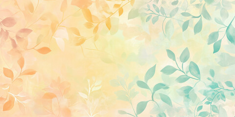 A seamless pastel gradient background with sunshine yellow, mint green, and light peach, evoking a fresh spring morning.