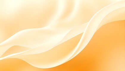Fototapeta premium A modern and artistic smooth abstract background with wavy translucent layers in soft beige, ivory, and warm bronze tones