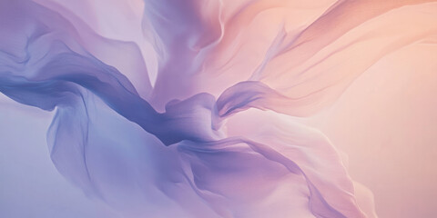 Obraz premium A non-seamless abstract background with pastel lilac and chambray blue blending into soft peach fuzz tones, creating a dreamy and serene atmosphere.