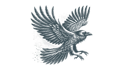 Fototapeta premium crow vector, raven vector
