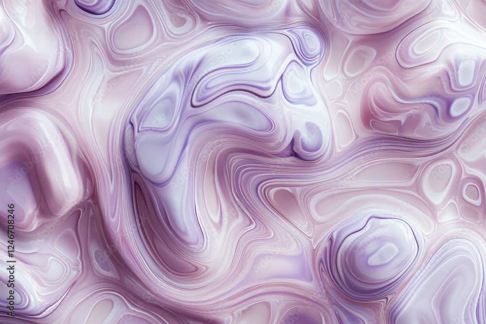 Poster abstract swirling patterns in soft pink and purple tones creating a dreamy visual effect