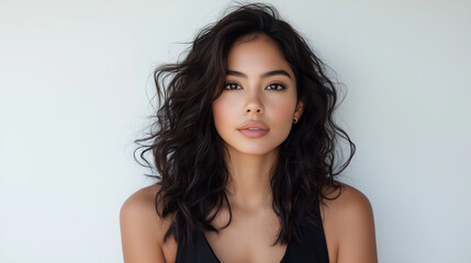 제목
attractive Hispanic woman model with beautiful fresh skin, studio photoshoot, natural makeup
