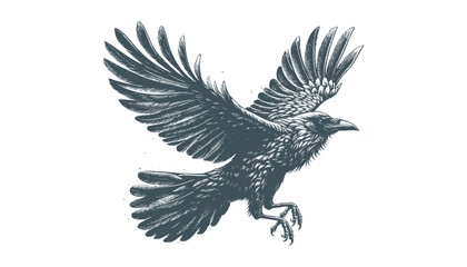crow vector, raven vector