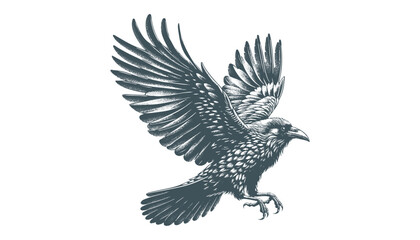 crow vector, raven vector