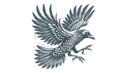 crow vector, raven vector