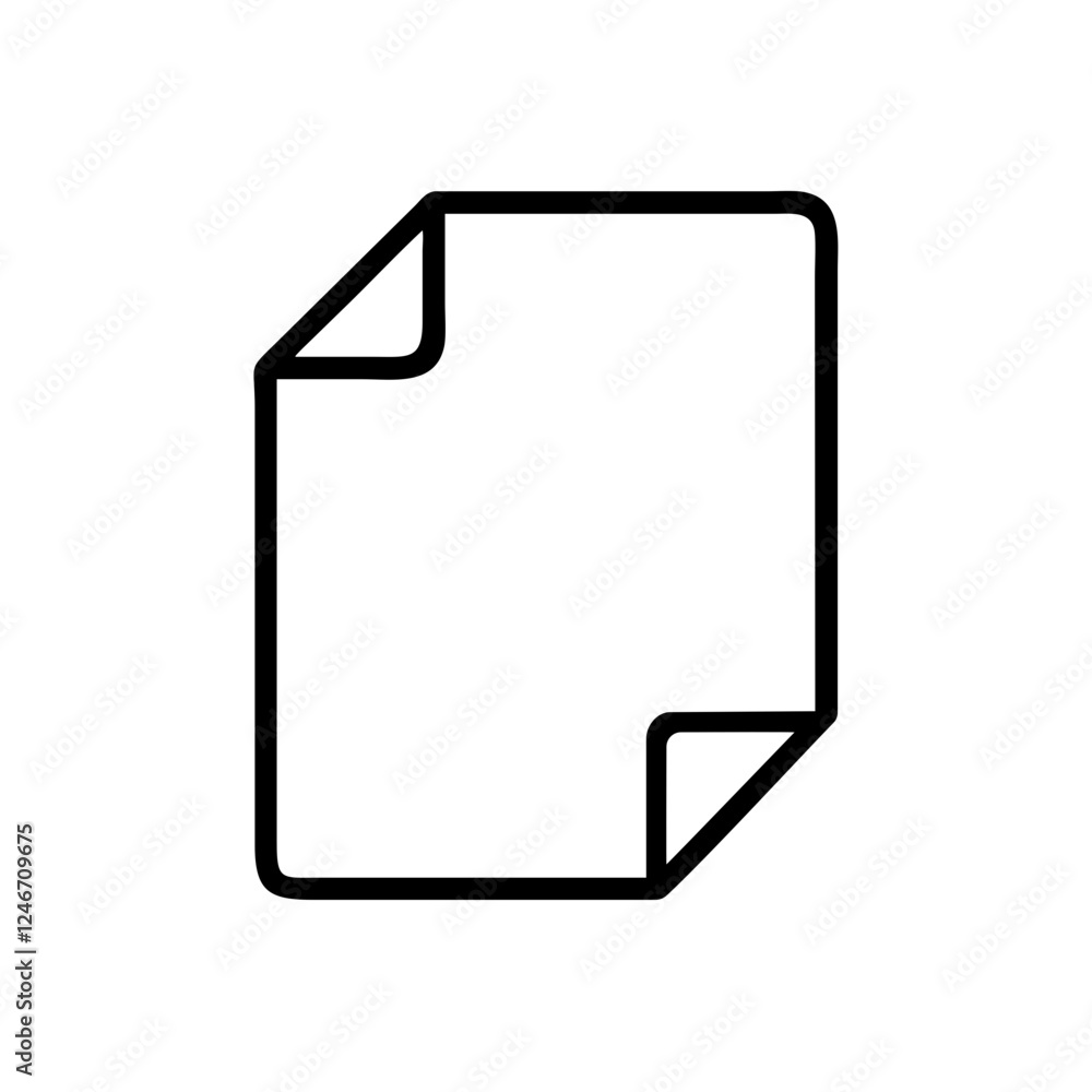 Aufkleber minimalist document file icon in outline style for digital content
