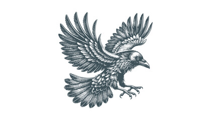 crow vector, raven vector